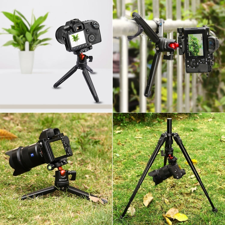 PULUZ 360 Degree Rotation Panoramic Metal Ball Head with Quick Release Plate for DSLR & Digital Cameras(Black) - Tripod Heads by PULUZ | Online Shopping UK | buy2fix