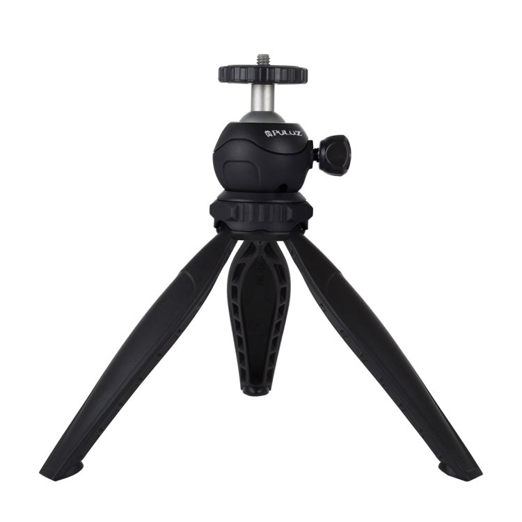 PULUZ 20cm Pocket Plastic Tripod Mount with 360 Degree Ball Head for Smartphones, GoPro, DSLR Cameras(Black) - Tripods by PULUZ | Online Shopping UK | buy2fix