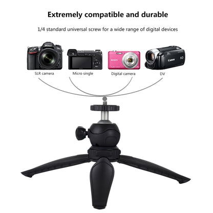 PULUZ 20cm Pocket Plastic Tripod Mount with 360 Degree Ball Head for Smartphones, GoPro, DSLR Cameras(Black) - Tripods by PULUZ | Online Shopping UK | buy2fix