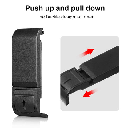 PULUZ POM Plastic Battery Side Interface Cover for GoPro Hero11 Black / HERO10 Black / HERO9 Black(Black) - DJI & GoPro Accessories by PULUZ | Online Shopping UK | buy2fix