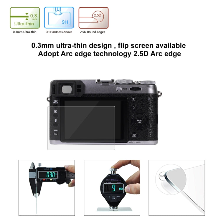 PULUZ 2.5D 9H Tempered Glass Film for Fujifilm X100T, Compatible with Fujifilm XE2 / XE2S / X100F - Camera Accessories by PULUZ | Online Shopping UK | buy2fix