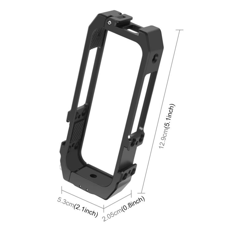 PULUZ Protective Cage Rig Housing Frame with Cold Shoe Mounts & Magnetic Folding Tripod Adapter for Insta360 ONE X2(Black) - Mount & Holder by PULUZ | Online Shopping UK | buy2fix