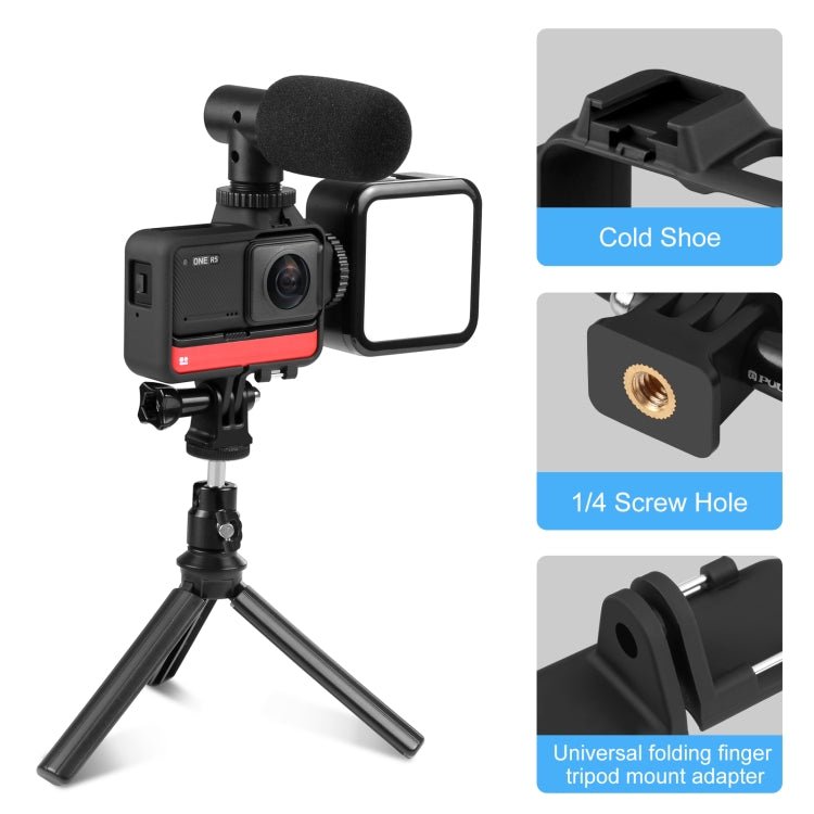 PULUZ Plastic Frame Case for Insta360 One RS 4K / 360 / 1-Inch Edition(Black) - DJI & GoPro Accessories by PULUZ | Online Shopping UK | buy2fix