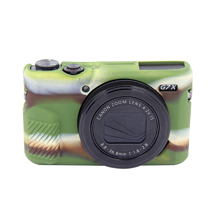 PULUZ Soft Silicone Protective Case for Canon EOS G7 X Mark II(Camouflage) - Protective Case by PULUZ | Online Shopping UK | buy2fix