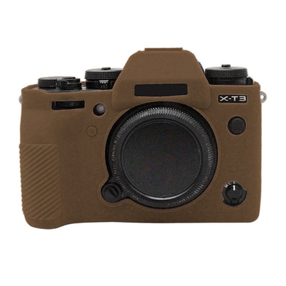 PULUZ Soft Silicone Protective Case for FUJIFILM XT3(Coffee) - Camera Accessories by PULUZ | Online Shopping UK | buy2fix