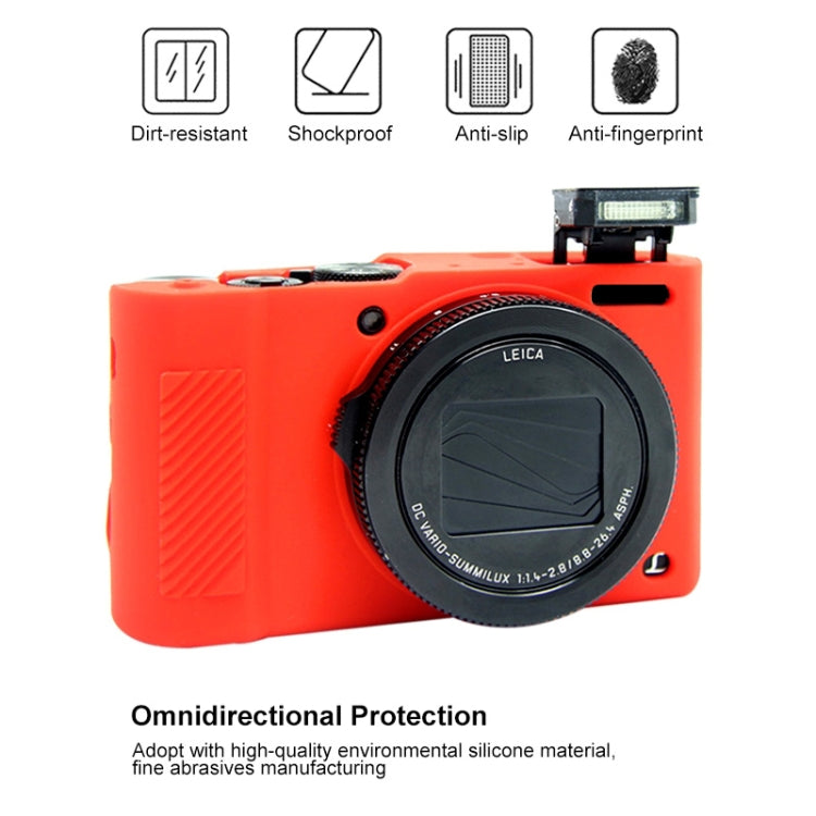 PULUZ Soft Silicone Protective Case for Panasonic Lumix  LX10(Red) - Camera Accessories by buy2fix | Online Shopping UK | buy2fix