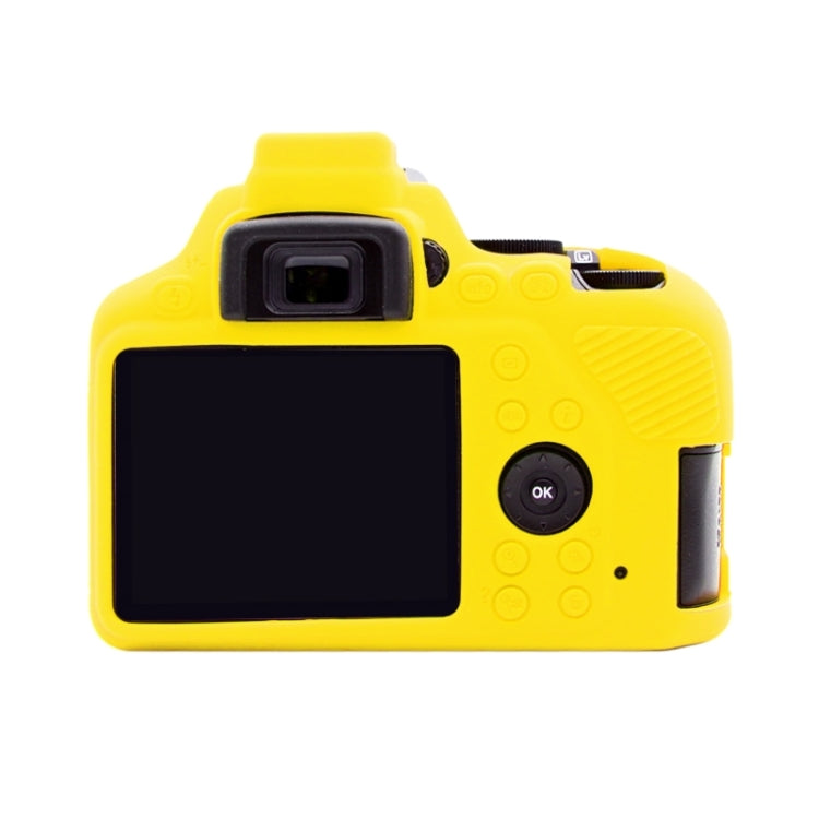 PULUZ Soft Silicone Protective Case for Nikon D3500(Yellow) - Camera Accessories by PULUZ | Online Shopping UK | buy2fix