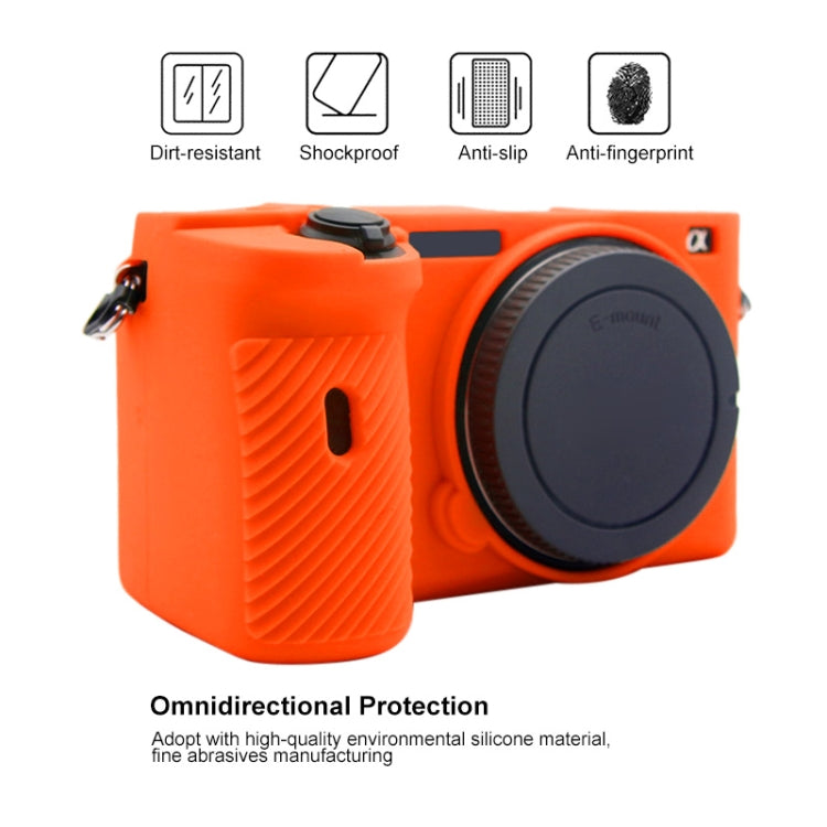 PULUZ Soft Silicone Protective Case for Sony A6600 / ILCE-6600 (Orange) - Camera Accessories by buy2fix | Online Shopping UK | buy2fix