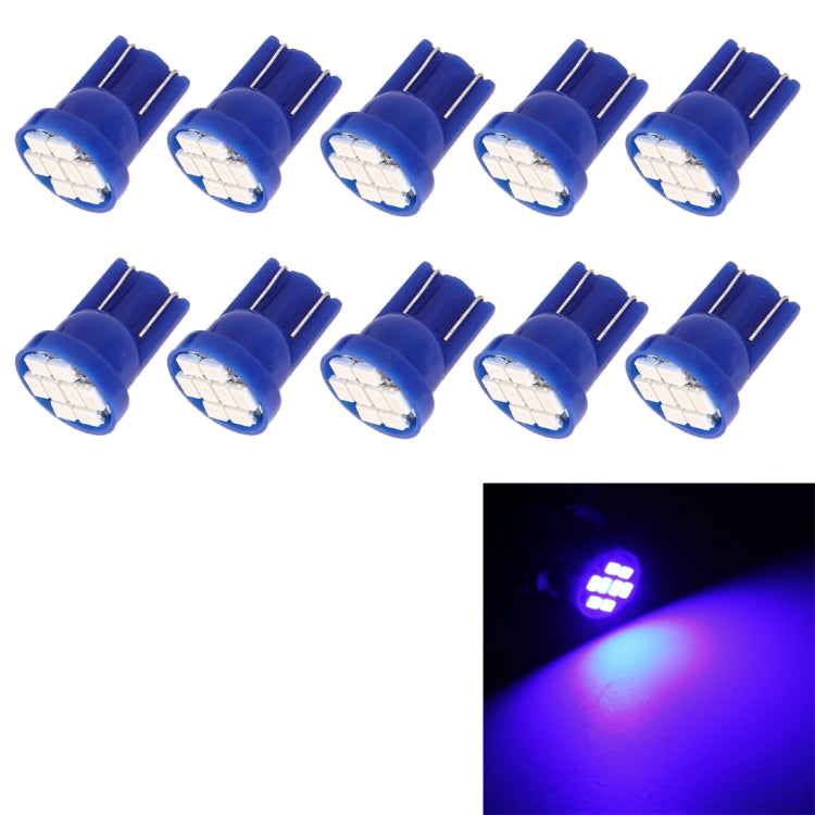 10 PCS T10 8 LED Car Signal Light Bulb(Blue) - In Car by buy2fix | Online Shopping UK | buy2fix