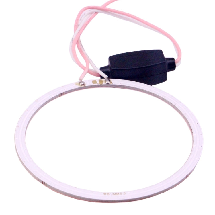 80mm 5W 180LM Angel Eyes Circles Car Headlight Pink Light COB LED Lights for Vehicles, DC 12-24V - In Car by buy2fix | Online Shopping UK | buy2fix