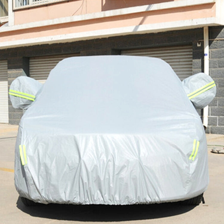 PEVA Anti-Dust Waterproof Sunproof Sedan Car Cover with Warning Strips, Fits Cars up to 4.7m(183 inch) in Length - PE Material by buy2fix | Online Shopping UK | buy2fix