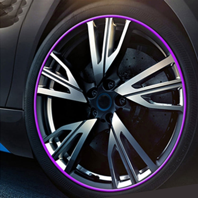 Universal Decorative Scratchproof Stickup 8M Flexible Car Wheel Hub TRIM Mouldings Decoration Strip(Purple) - In Car by buy2fix | Online Shopping UK | buy2fix