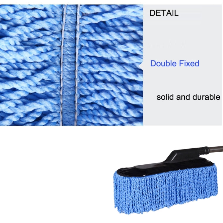 Car Cleaning Tools Car Washing Dewaxing Shan Cotton Brush Mop with Retractable Stainless Steel Tube(Blue) - Car washing supplies by buy2fix | Online Shopping UK | buy2fix