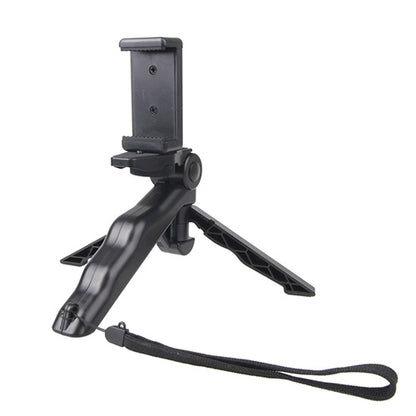 Portable Hand Grip / Mini Tripod Stand Steadicam Curve with Straight Clip for GoPro HERO 4 / 3 / 3+ / SJ4000 / SJ5000 / SJ6000 Sports DV / Digital Camera /  iPhone , Galaxy and other Mobile Phone(Black) - Desktop Holder by buy2fix | Online Shopping UK | buy2fix