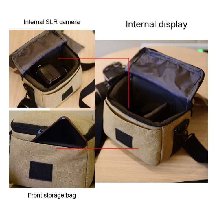 Universal Camera Bag, Inside Size: approx. 200mm x 115mm x 100mm(Brown) - Camera Accessories by buy2fix | Online Shopping UK | buy2fix