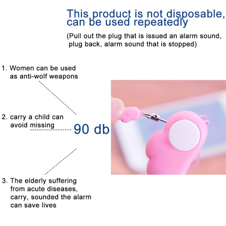 Angel Wing Anti-rape Device Personal Alarm, Self-defense Defend Wolf, Mini Alarm with 90dB Alarm Sound for Girl and Kids (Blue) - Security by buy2fix | Online Shopping UK | buy2fix