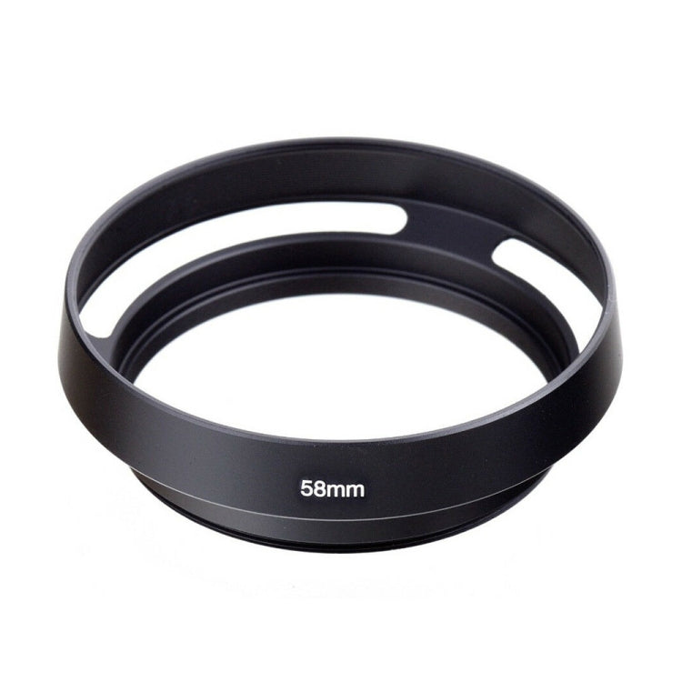 Metal Vented Lens Hood for Lens with 58mm Filter Thread(Black) - Camera Accessories by buy2fix | Online Shopping UK | buy2fix