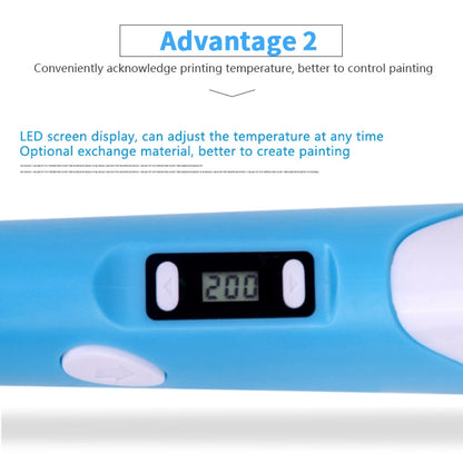 Hand-held 3D Printing Pen, EU Plug(Blue) - Consumer Electronics by buy2fix | Online Shopping UK | buy2fix