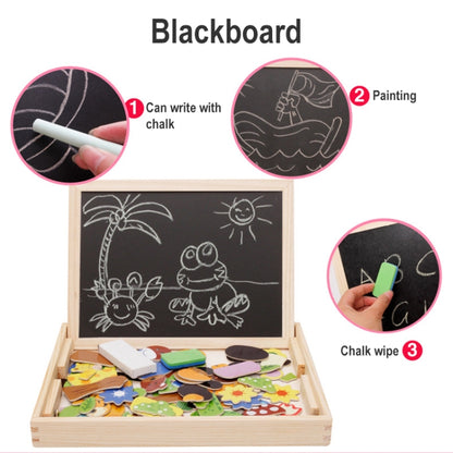 Animal Puzzle Magnetic Double Side Drawing Board - Drawing Toys by buy2fix | Online Shopping UK | buy2fix