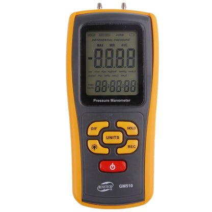 BENETECH GM510 LCD Display Pressure Manometer(Yellow) - Other Tester Tool by BENETECH | Online Shopping UK | buy2fix