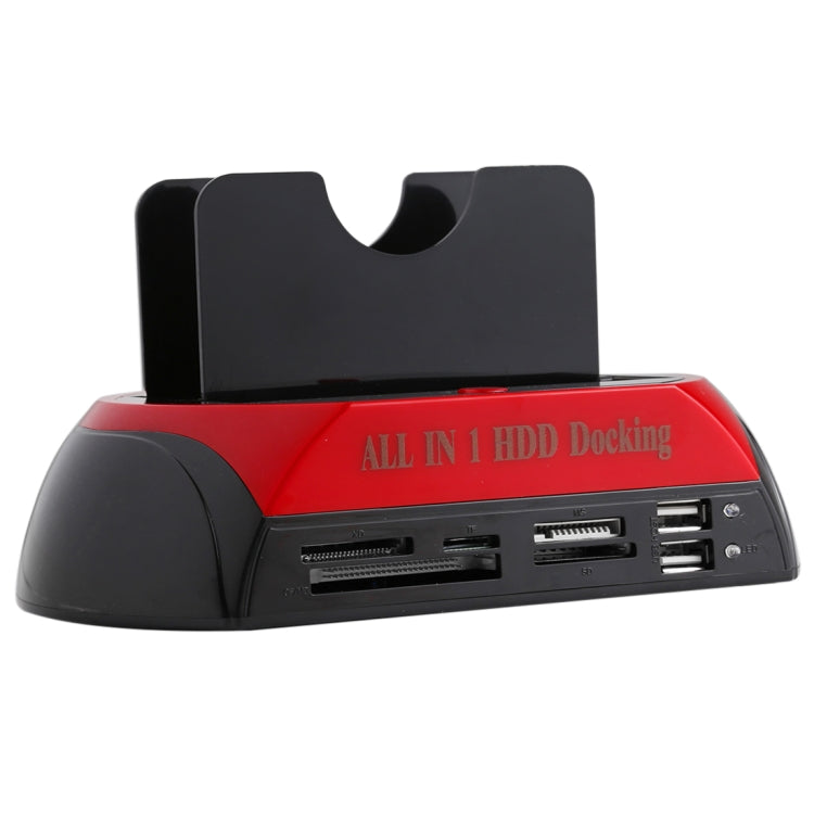 All in 1 Dual 2.5 inch/3.5 inch SATA/IDE HDD Dock Station with Card Reader & Hub - HDD Enclosure by buy2fix | Online Shopping UK | buy2fix