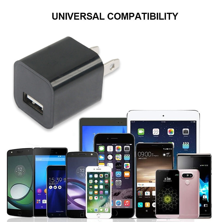 US Plug USB Charger(Black) - Apple Accessories by buy2fix | Online Shopping UK | buy2fix