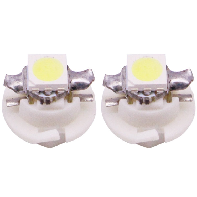 2 PCS B8.4 White Light 0.2W 12LM 1 LED SMD 5050 LED Instrument Light Bulb Dashboard Light for Vehicles, DC 12V(White) - Instrument Lights by buy2fix | Online Shopping UK | buy2fix