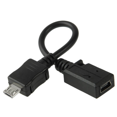 Mini USB Female to Micro USB Male Cable Adapter, Length: 13cm(Black) - USB Adapter by buy2fix | Online Shopping UK | buy2fix