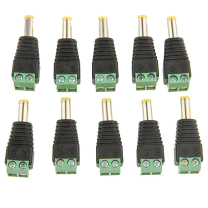 10 PCS Green Male DC 5.5 x 2.1mm Power Connector - Security by buy2fix | Online Shopping UK | buy2fix