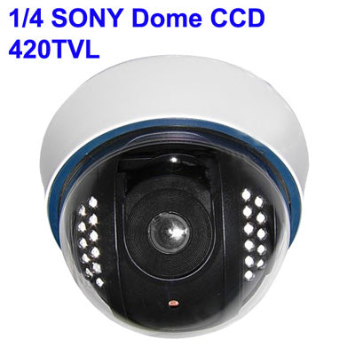 1/4 SONY Color 420TVL Dome CCD Camera, IR Distance: 15m - Security by buy2fix | Online Shopping UK | buy2fix