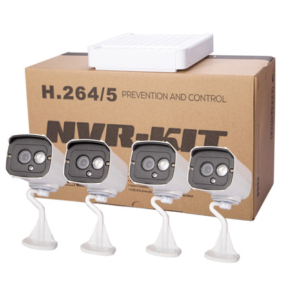 N4B7-Mini/L 4 Ch 720P 1.0 Mega Pixel IP Camera NVR Kit, Support Night Vision / Motion Detection, IR Distance: 20m - Security by buy2fix | Online Shopping UK | buy2fix