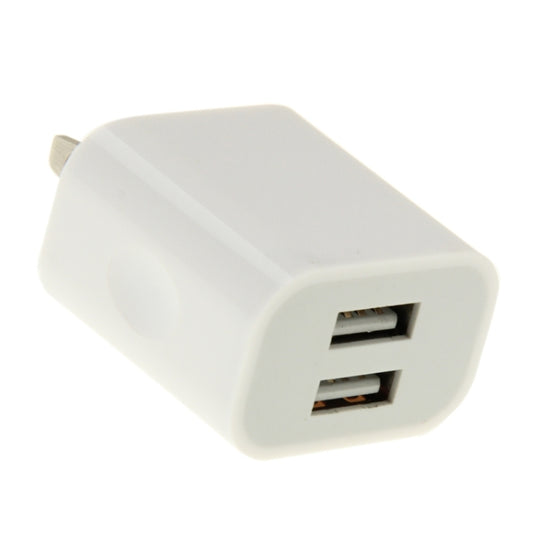 2-Ports 5V 2A US Plug USB Charger, For iPad, iPhone, Galaxy, Huawei, Xiaomi, LG, HTC and Other Smart Phones, Rechargeable Devices(White) - Mobile Accessories by buy2fix | Online Shopping UK | buy2fix
