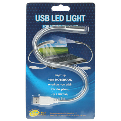 USB Flexible LED Light, Length: 27cm(Silver) - LED Light by buy2fix | Online Shopping UK | buy2fix