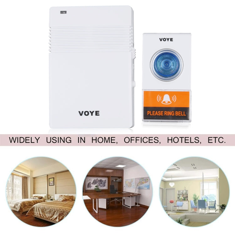 VOYE V005A Wireless Remote Doorbell with 38 Polyphony Sounds(White) - Security by buy2fix | Online Shopping UK | buy2fix