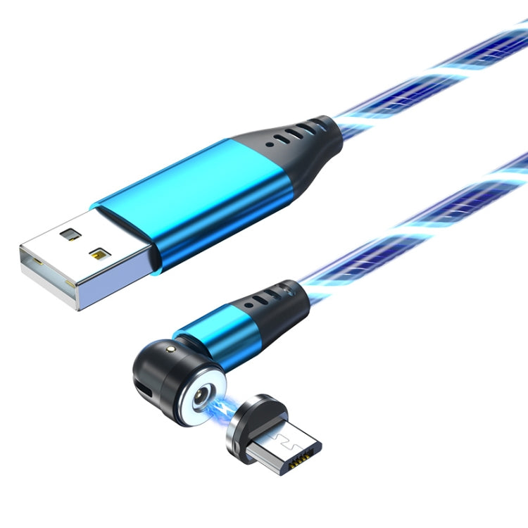 2.4A USB to Micro USB 540 Degree Bendable Streamer Magnetic Data Cable, Cable Length: 1m (Blue) - Mobile Accessories by buy2fix | Online Shopping UK | buy2fix