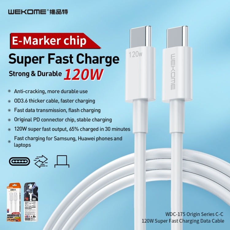 WK WDC-175 120W USB-C/Type-C to USB/Type-C Fast Charge Data Cable, Length: 1.2m -  by WK | Online Shopping UK | buy2fix