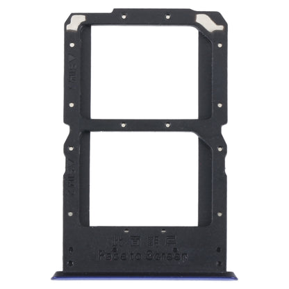 For OPPO Reno SIM Card Tray + SIM / Micro SD Card Tray (Blue) - Card Socket by buy2fix | Online Shopping UK | buy2fix