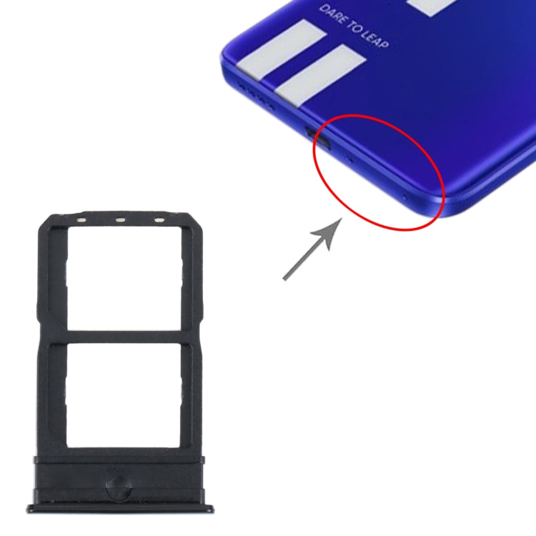 For Realme GT Neo3 SIM Card Tray + SIM Card Tray (Black) - Card Socket by buy2fix | Online Shopping UK | buy2fix