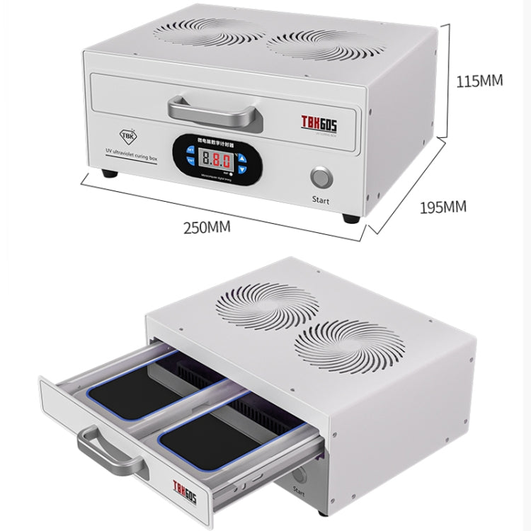 TBK 605 100W Mini UV Curing Lamp Box 48 LEDs Curved Surface Screen UV Curing Box, AU Plug - Others by TBK | Online Shopping UK | buy2fix