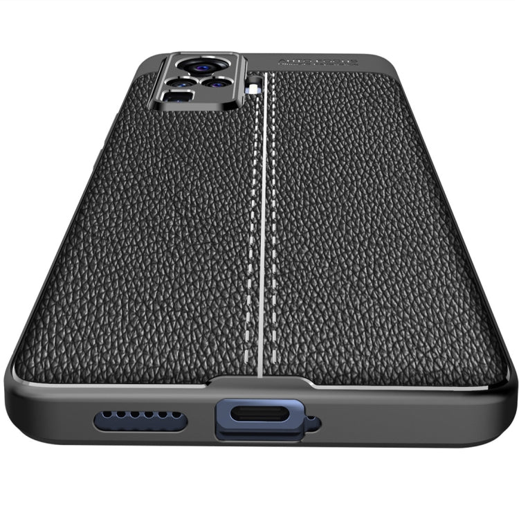 For VIVO X50 Pro Litchi Texture TPU Shockproof Case(Black) - OPPO & vivo Accessories by buy2fix | Online Shopping UK | buy2fix