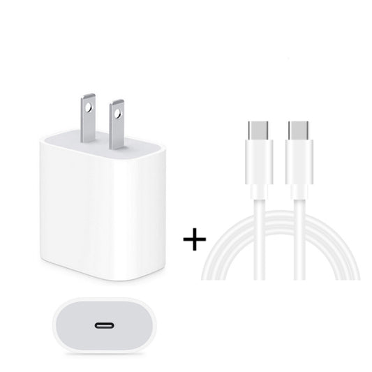 2 in 1 Single USB-C / Type-C Port Travel Charger + 3A PD 3.0 USB-C / Type-C to USB-C / Type-C Fast Charge Data Cable Set, Cable Length: 1m(US Plug) - Mobile Accessories by buy2fix | Online Shopping UK | buy2fix