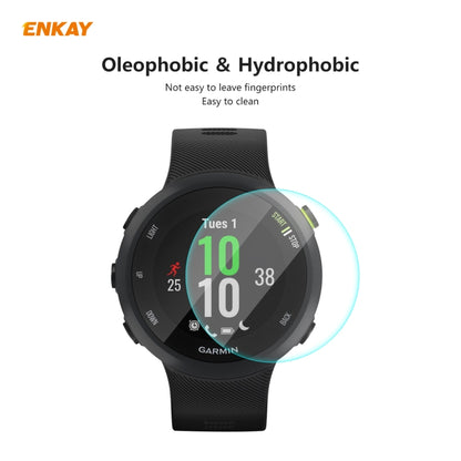 For Garmin Forerunner 45 / 45S 2 PCS ENKAY Hat-Prince 0.2mm 9H 2.15D Curved Edge Tempered Glass Screen Protector  Watch Film - Smart Wear by ENKAY | Online Shopping UK | buy2fix