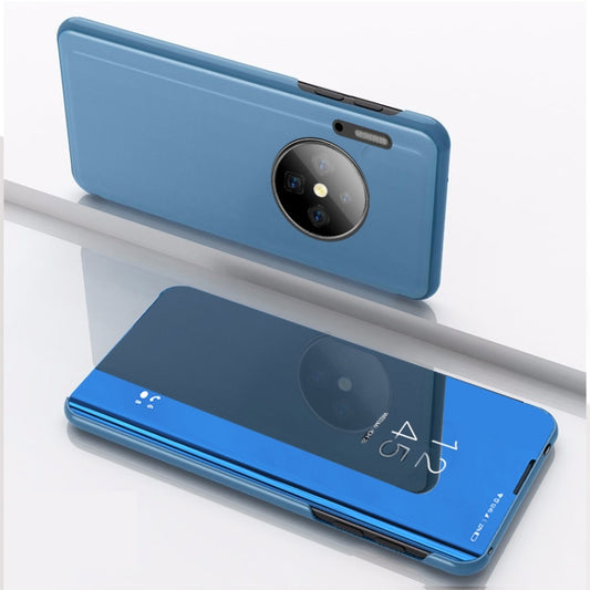 For Huawei Y9a 2020/Enjoy 20 Plus Plated Mirror Horizontal Flip Leather Case with Holder(Blue) - Mobile Accessories by buy2fix | Online Shopping UK | buy2fix