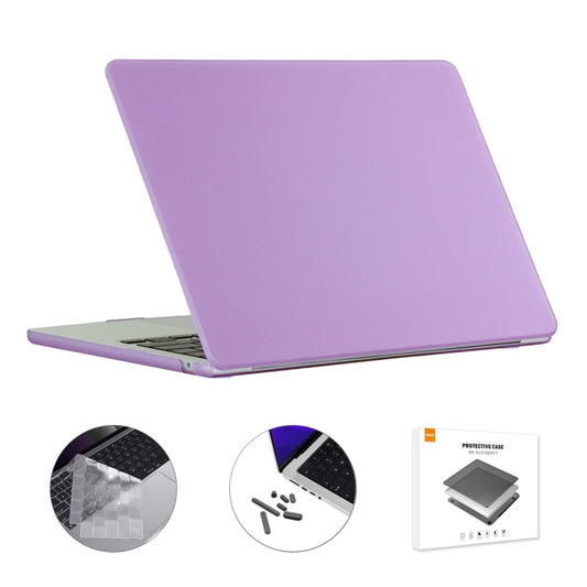 For MacBook Air 13.6 2022 A2681 US Version ENKAY 3 in 1 Matte Laptop Case with TPU Keyboard Film / Anti-dust Plugs (Light Purple) - MacBook Air Cases by ENKAY | Online Shopping UK | buy2fix