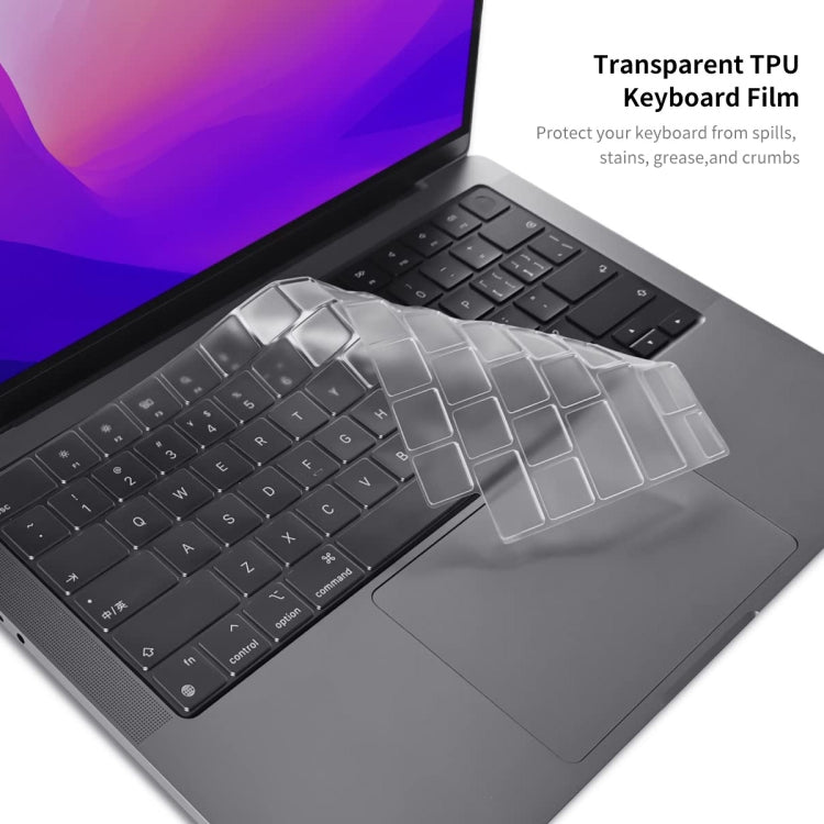 For MacBook Air 13.6 2022 A2681 US Version ENKAY 3 in 1 Matte Laptop Case with TPU Keyboard Film / Anti-dust Plugs(Black) - MacBook Air Cases by ENKAY | Online Shopping UK | buy2fix