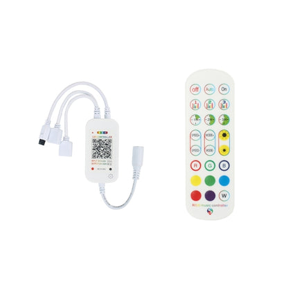 WiFi Smart 4 Pin RGB LED Strip Light Controller APP Remote Voice Control Works with Alexa Echo, 5-24V, type:WiFi 24-keys Controller - RGB Controller by buy2fix | Online Shopping UK | buy2fix