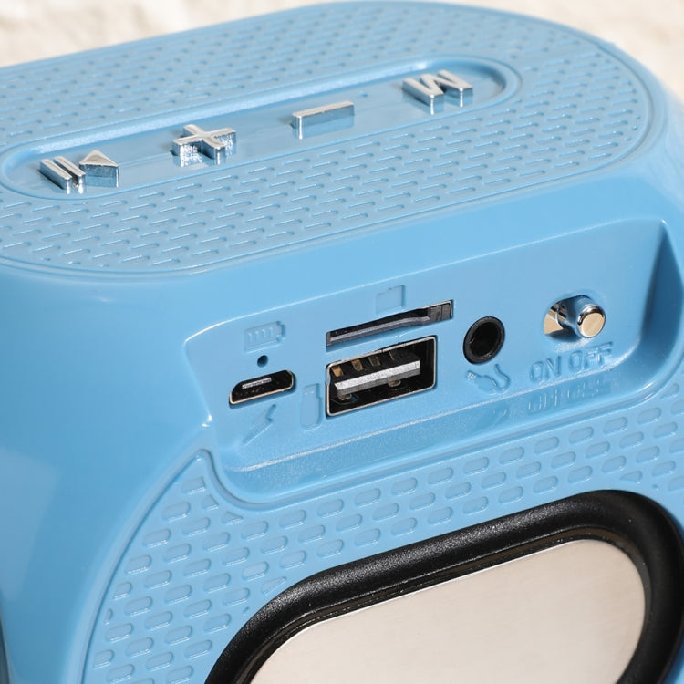 T&G TG196 TWS Subwoofer Bluetooth Speaker With Braided Cord, Support USB/AUX/TF Card/FM(Blue) - Mini Speaker by T&G | Online Shopping UK | buy2fix