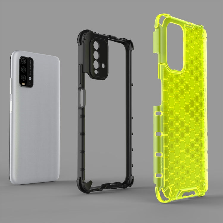 For Xiaomi Redmi 9T  Shockproof Honeycomb PC + TPU Case(Blue) - Xiaomi Accessories by buy2fix | Online Shopping UK | buy2fix