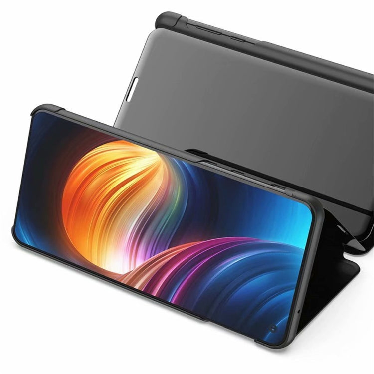 For Xiaomi Redmi Note 10 Pro Plated Mirror Horizontal Flip Leather Case with Holder(Purple Blue) - Note 10 Pro Cases by buy2fix | Online Shopping UK | buy2fix
