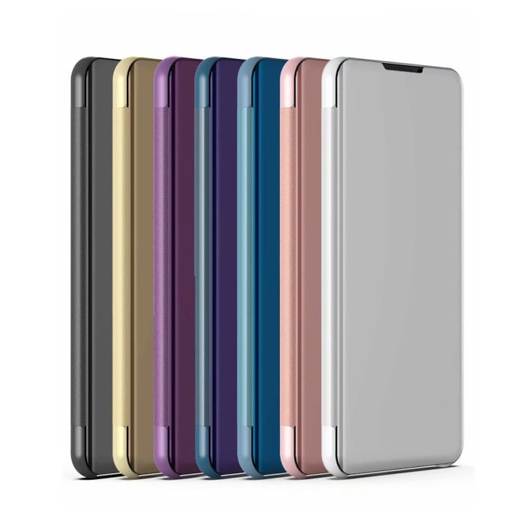 For Xiaomi Redmi Note 10 Pro Plated Mirror Horizontal Flip Leather Case with Holder(Purple Blue) - Note 10 Pro Cases by buy2fix | Online Shopping UK | buy2fix
